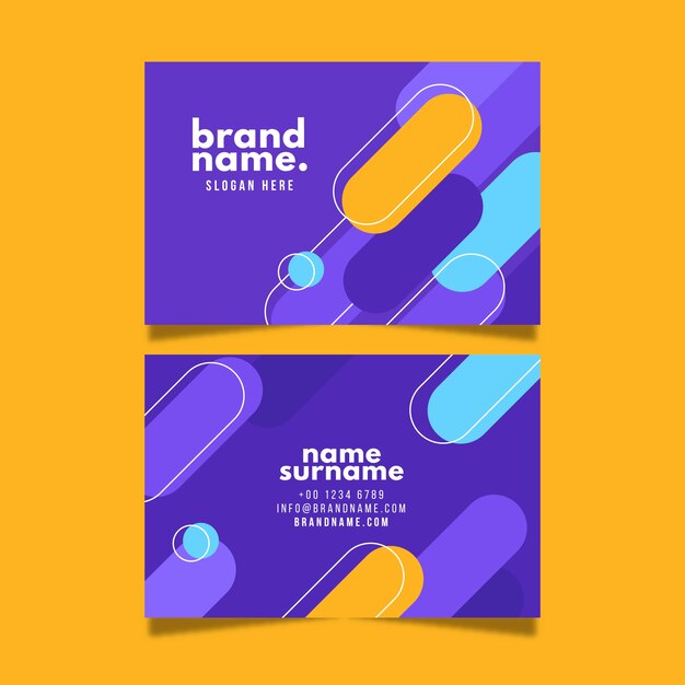 Colorful abstract business card template