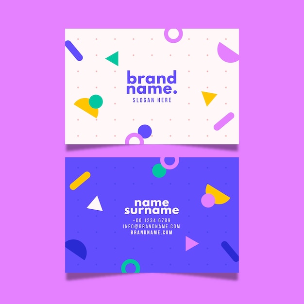 Colorful abstract business card template