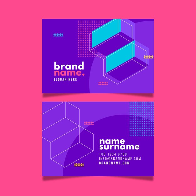 Free vector colorful abstract business card template