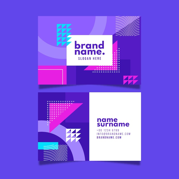 Colorful abstract business card template