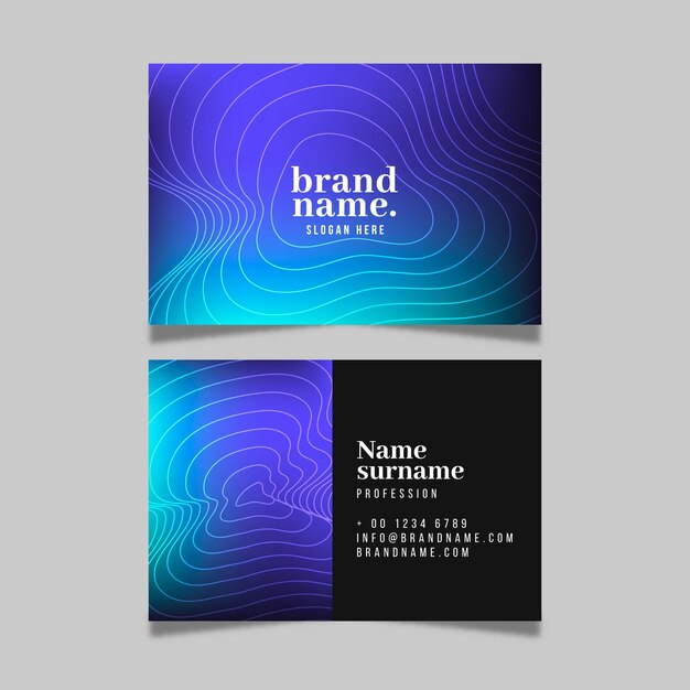 Free vector colorful abstract business card template