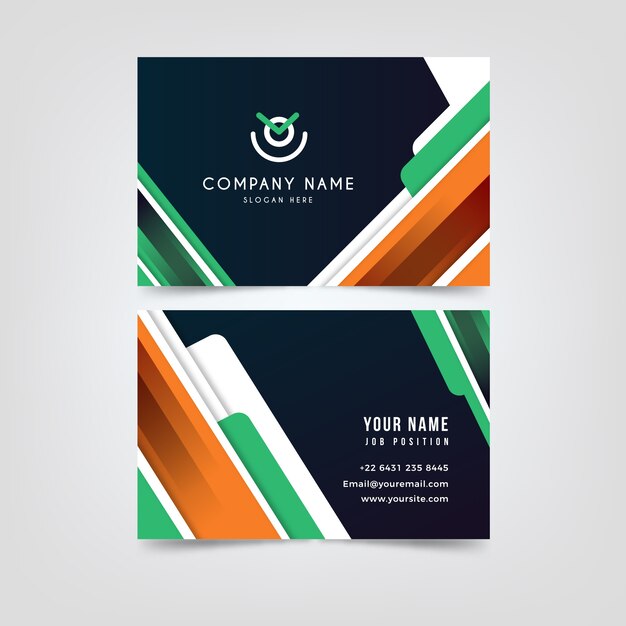 Colorful abstract business card template