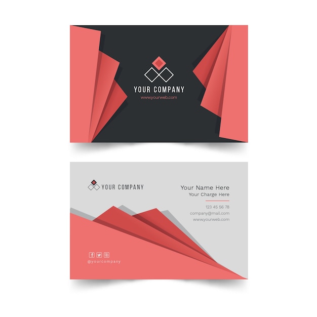 Colorful abstract business card template