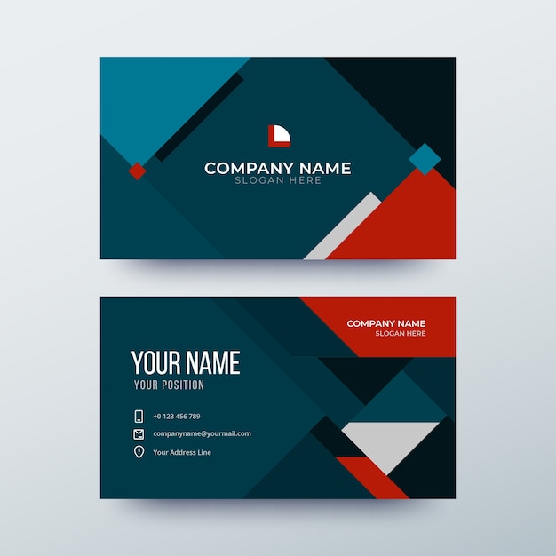 Free vector colorful abstract business card template