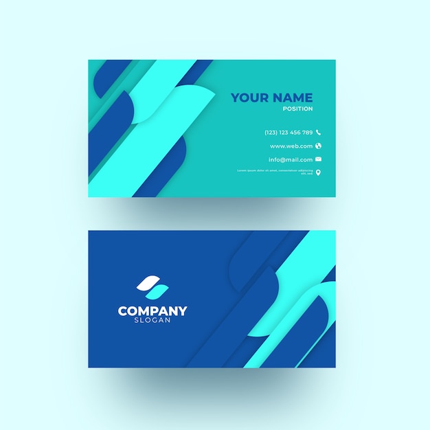 Colorful abstract business card template