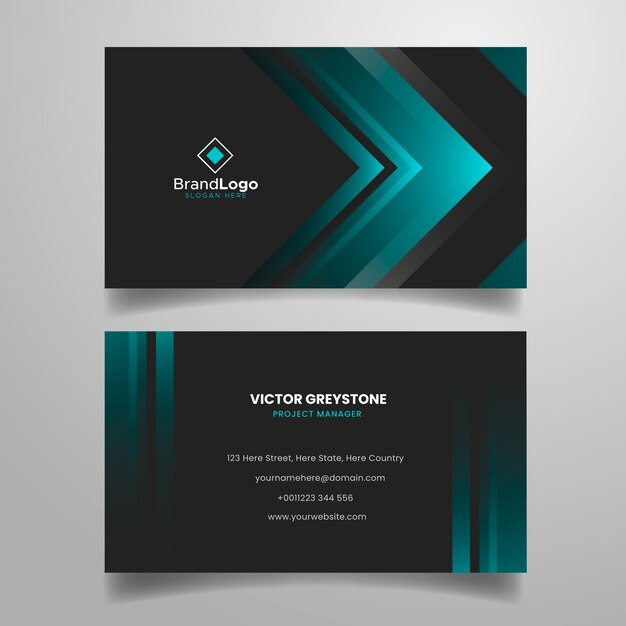 Colorful abstract business card template