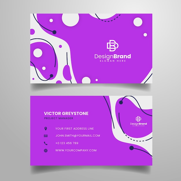 Colorful abstract business card template