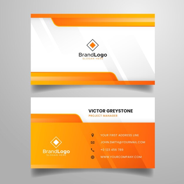 Colorful abstract business card template