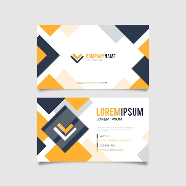 Free vector colorful abstract business card template