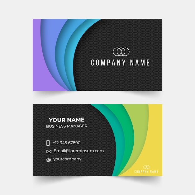 Colorful abstract business card template