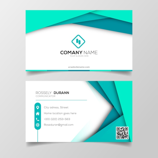 Colorful abstract business card template