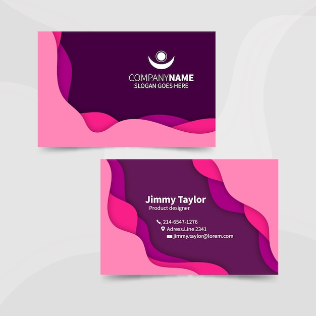 Colorful abstract business card template