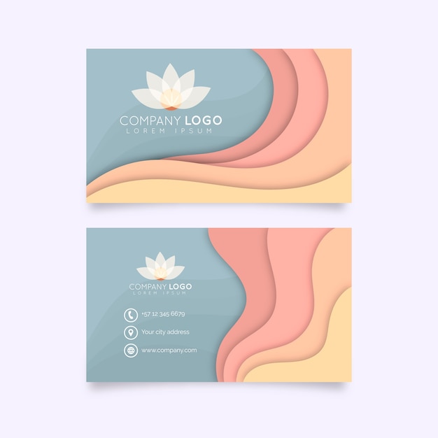 Free vector colorful abstract business card template