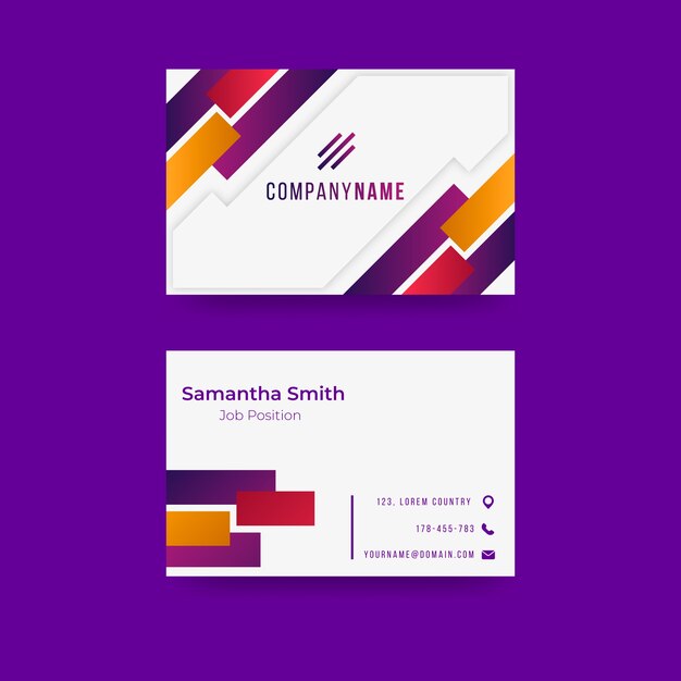 Free vector colorful abstract business card template