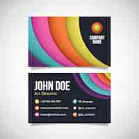 Free vector colorful abstract business card template