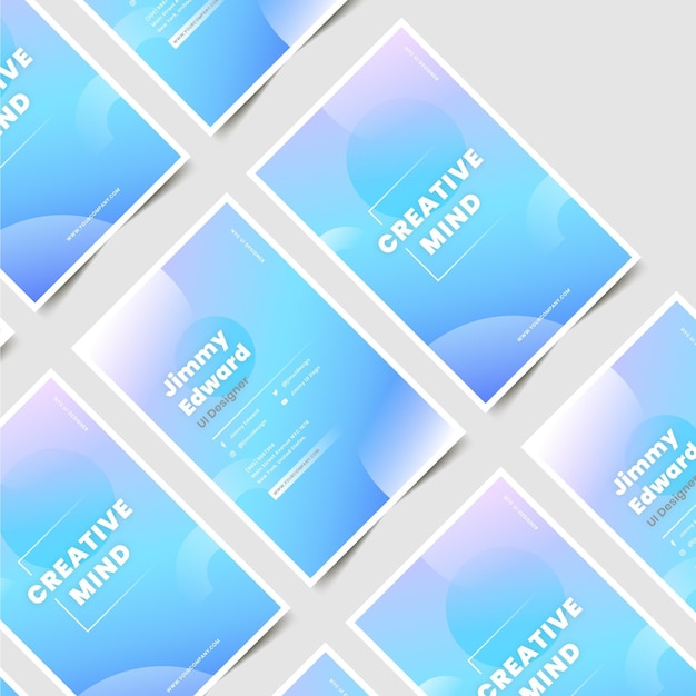 Free vector colorful abstract business card template