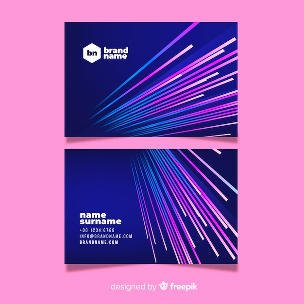 Free vector colorful abstract business card template