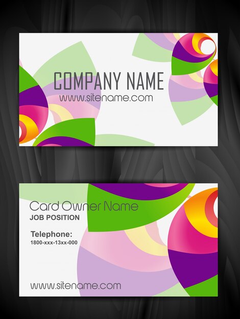 Colorful abstract business card