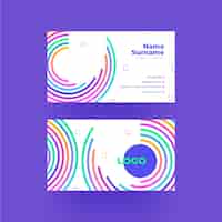 Free vector colorful abstract business card