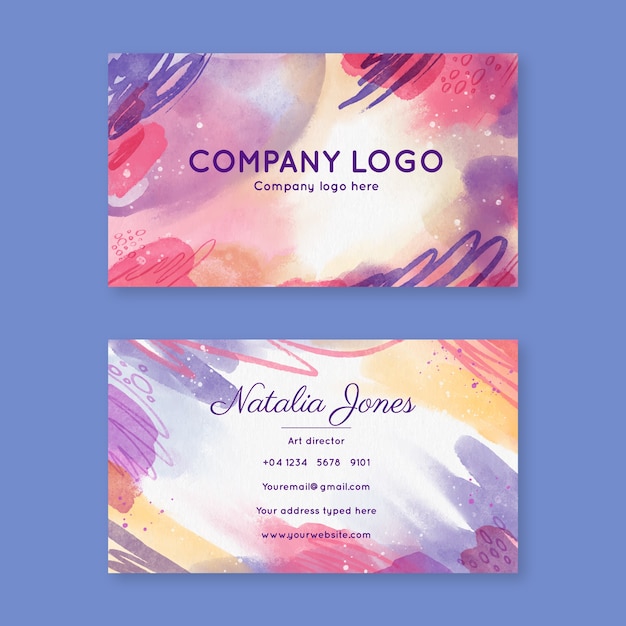 Colorful abstract business card