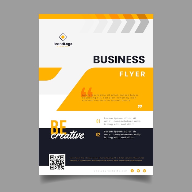 Colorful abstract business flyer template