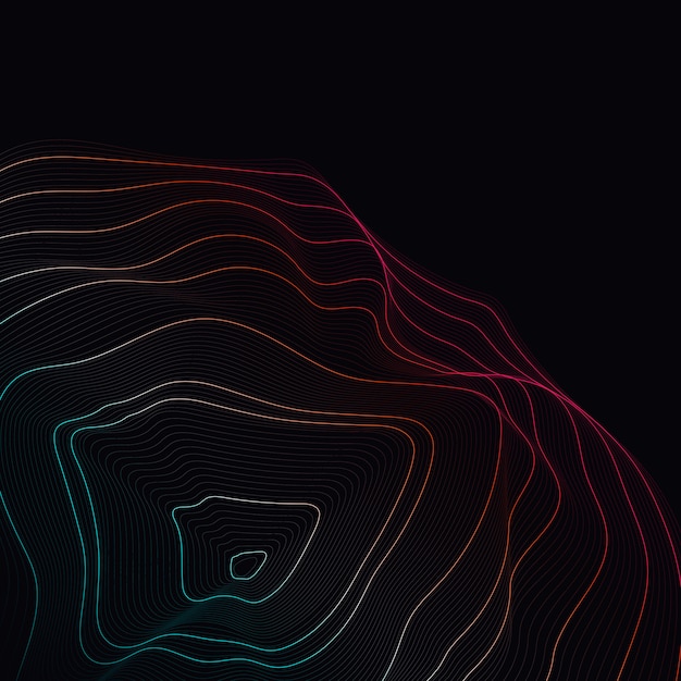 Free vector colorful abstract contour lines illustration