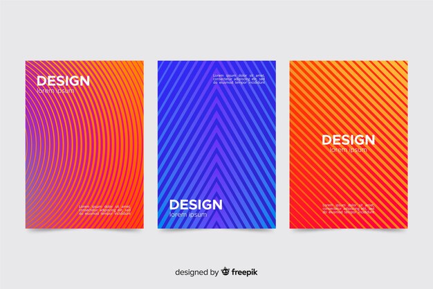 Colorful abstract cover collection