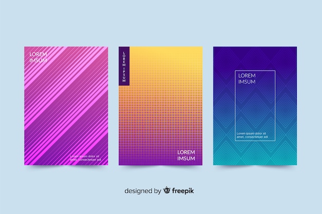 Colorful abstract cover collection