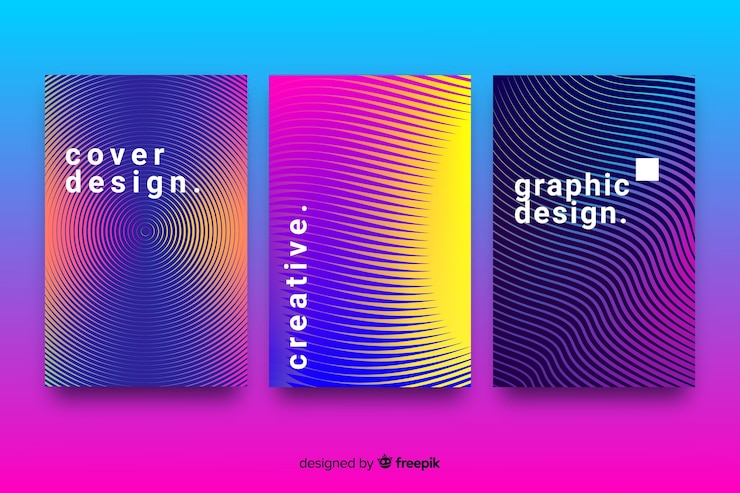 Free Vector colorful abstract cover collection