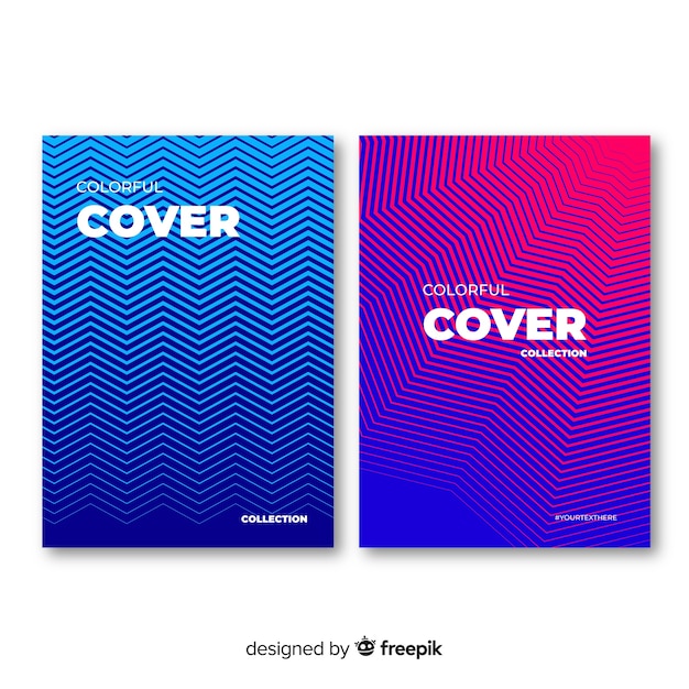 Colorful abstract cover collection