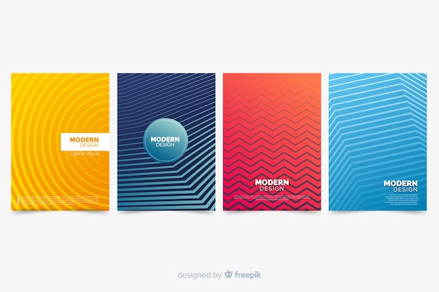 Colorful abstract cover collection