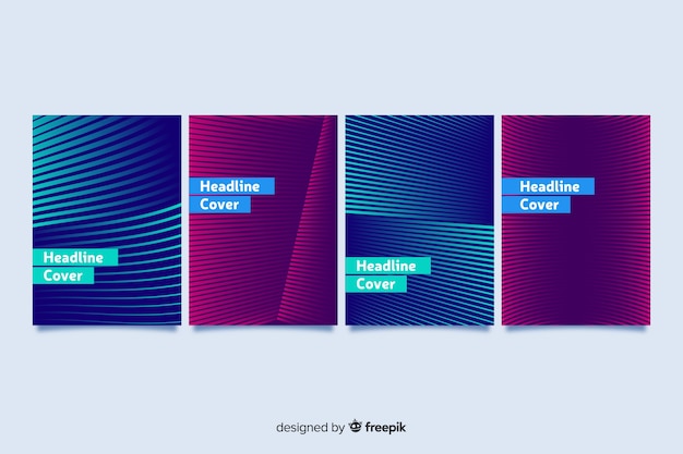 Colorful abstract cover collection