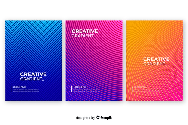 Colorful abstract cover collection