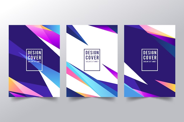 Colorful abstract covers collection