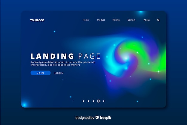 Colorful abstract delusion landing page