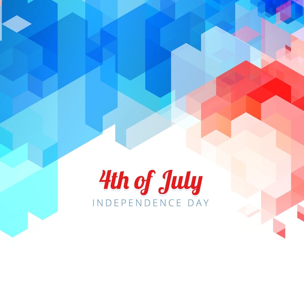 Free vector colorful abstract design for independence day