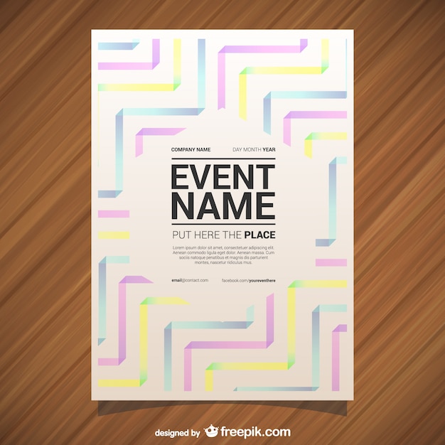 Colorful abstract event poster