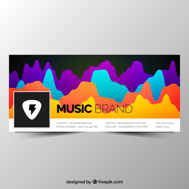 Free vector colorful abstract facebook cover