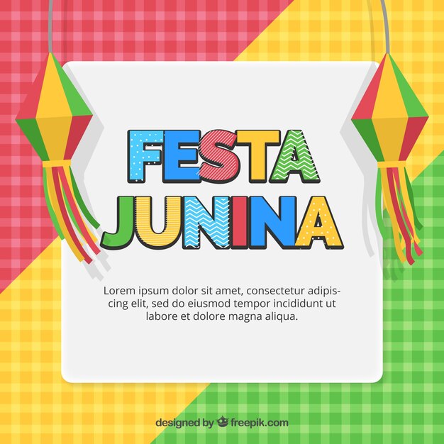 Красочные абстрактные festa junina фон