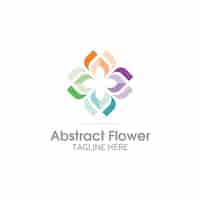 Vettore gratuito colorful abstract logo fiore