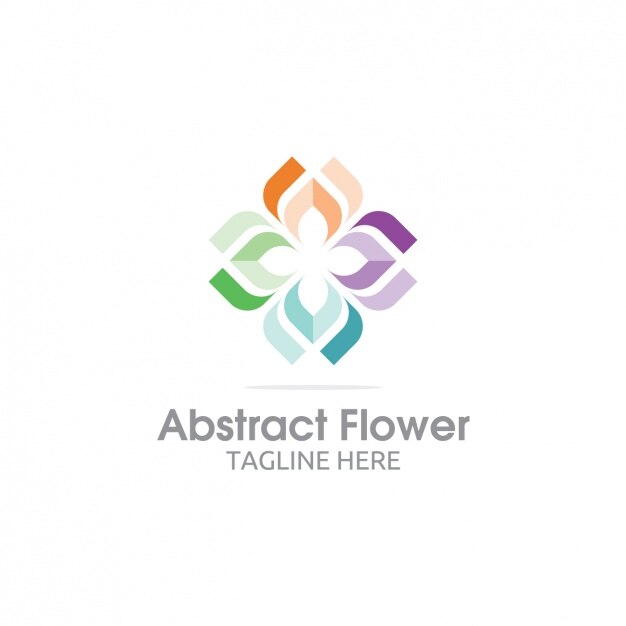 Free Vector colorful abstract flower logo