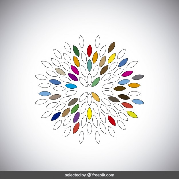 Free vector colorful abstract flower