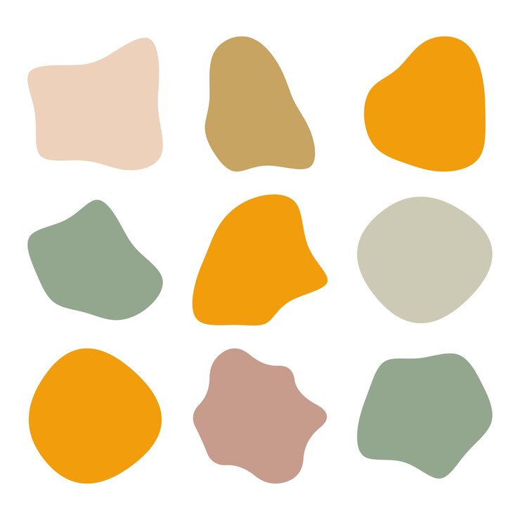 Free Vector colorful abstract fluid handdrawn organic creative blob shapes element