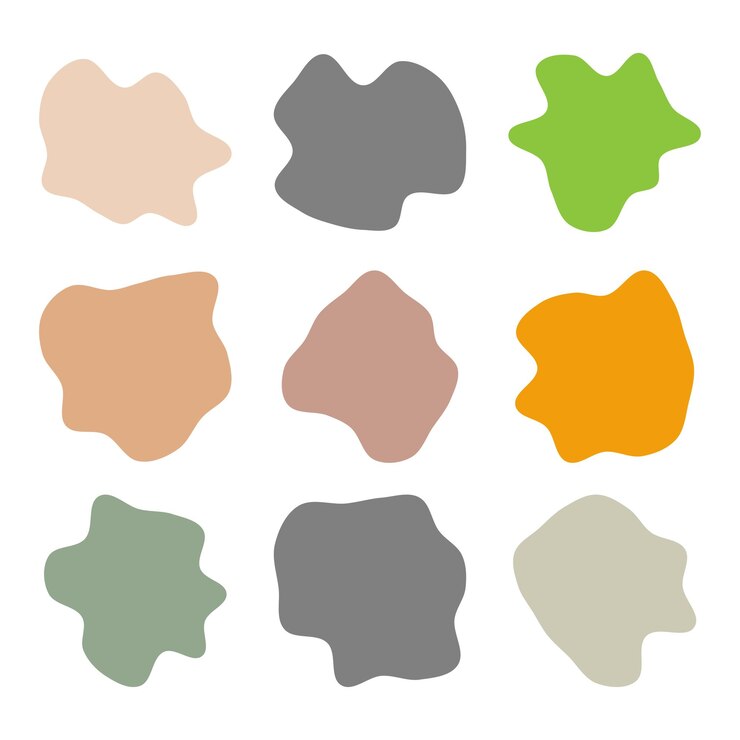 Free Vector colorful abstract fluid handdrawn organic creative blob shapes element