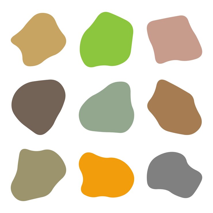 Free Vector colorful abstract fluid handdrawn organic creative blob shapes element