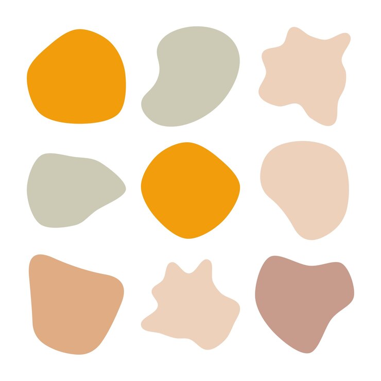 Free Vector colorful abstract fluid handdrawn organic creative blob shapes element