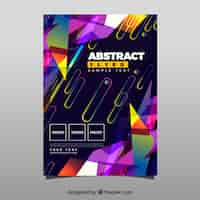 Free vector colorful abstract flyer design