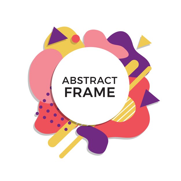 Colorful abstract frame