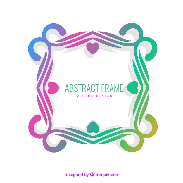 Colorful abstract frame