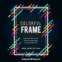 Free vector colorful abstract frame